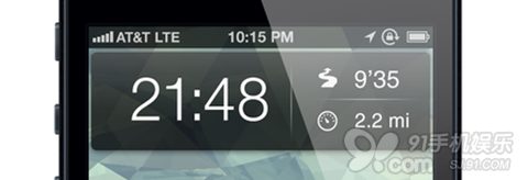 ios 7锁屏界面概念设计:功能更丰富图片